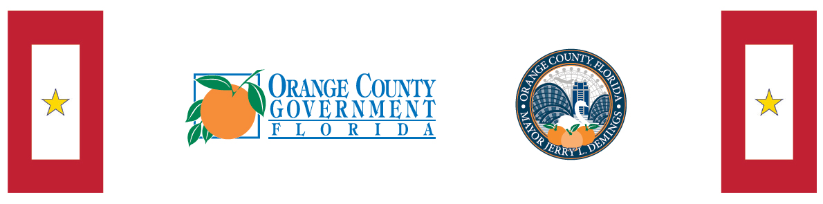 Logo of Orange County Government Florida and Seal of Mayor Jerry Demings