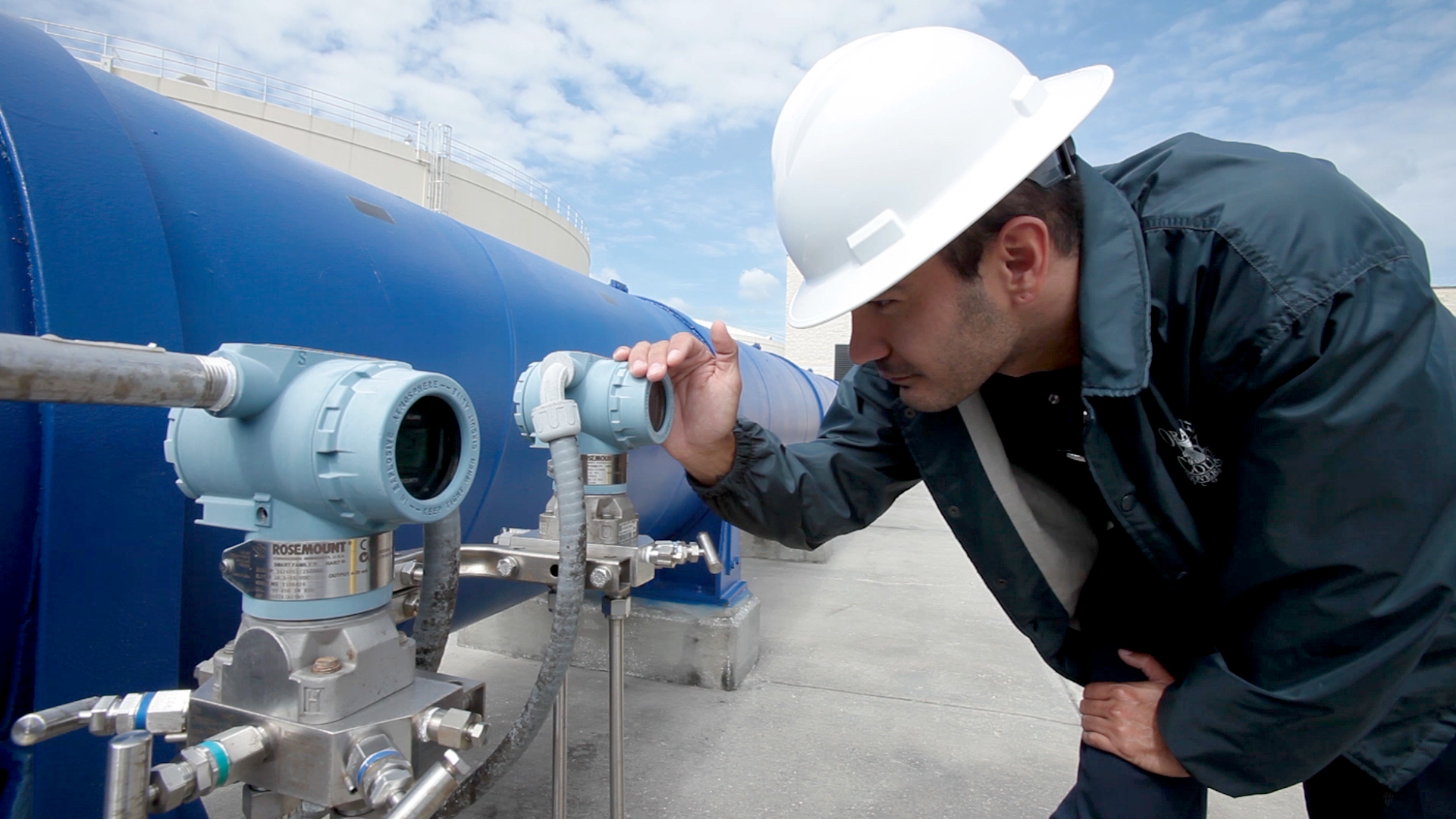 Technician at a water plan